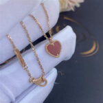 【Valeron Jewelry】SWEET CLOVER CARNELIAN HEART NECKLACE - Image 5