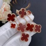 【Valeron Jewelry】CLOVER EARRINGS CARNELIAN 4 MOTIFS PINK GOLD - Image 3