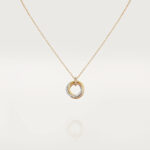 【Valerone Jewelry】TRINITY NECKLACE SILVER GOLD PINK GOLD DIAMONDS - Image 2