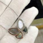 【Valeron Jewelry】LARGE BUTTERFLY SILVER PENDANT DIAMOND NECKLACE - Image 5