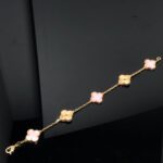 【Valleron Jewelry】CLOVER BRACELET 5 MOTIF PINK AND PINK GOLD - Image 3