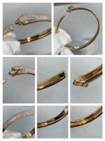 【Valleron Jewelry】PANTHERE FULL DIAMOND OPEN BRACELET - Image 8