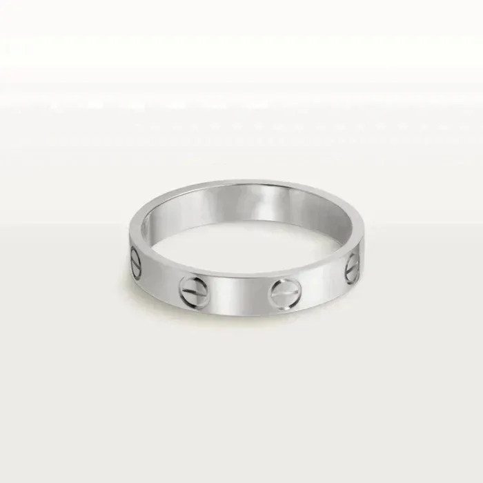 【Valeron Jewelry】LOVE RING 4MM 1 DIAMOND SILVER - Image 1