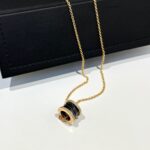 【Valerone Jewelry】ZERO 1 BLACK CERAMIC DIAMOND PINK GOLD NECKLACE